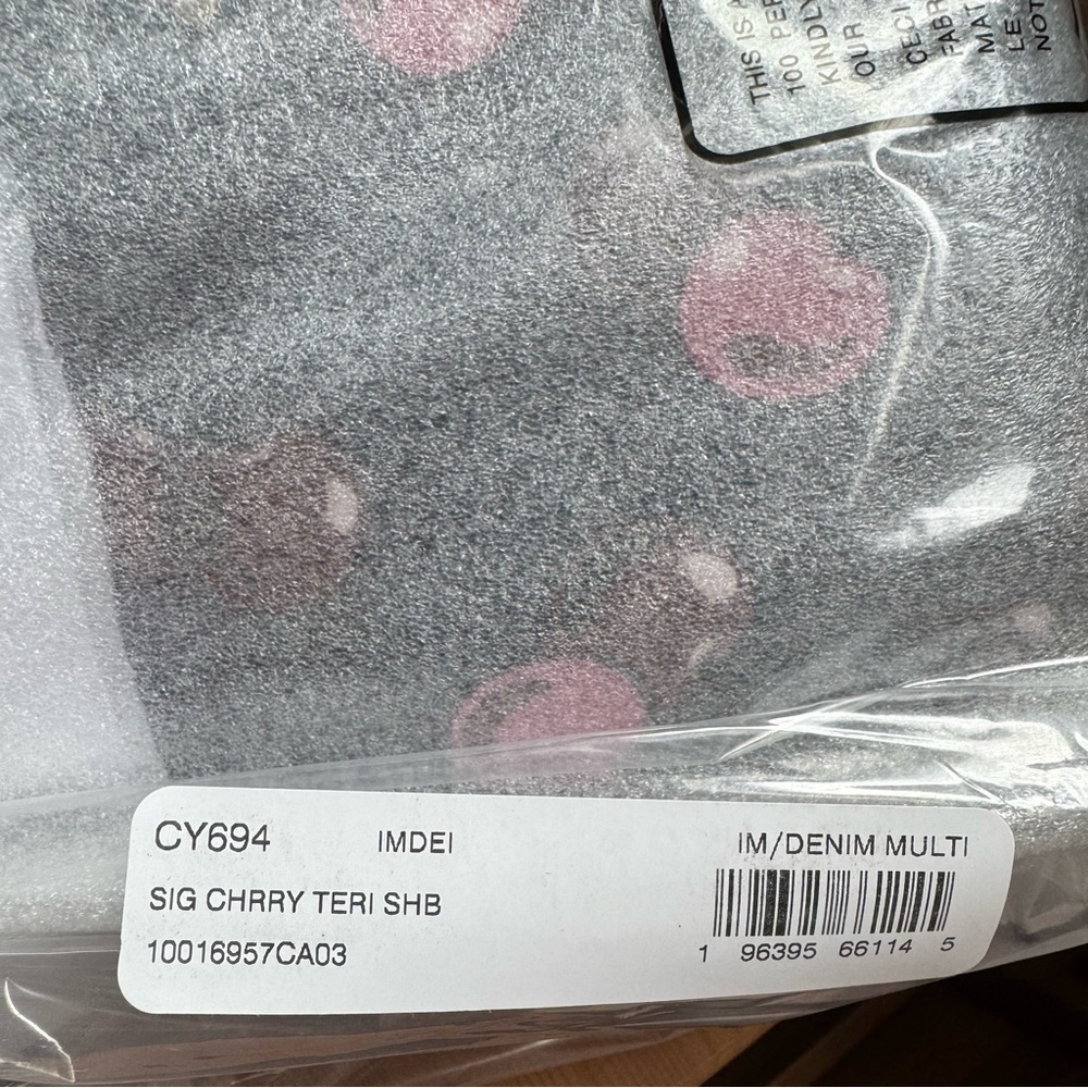 Coach Blue and Pink Cherry Print Bag - Picture 6 of 12